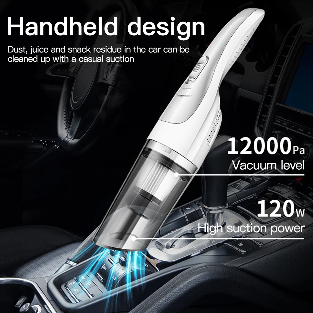 Car Cleaner Vacuum Plastic Portable Handheld Wet And Dry Dual Use Home Vacuum Multifunction Car Cleaner