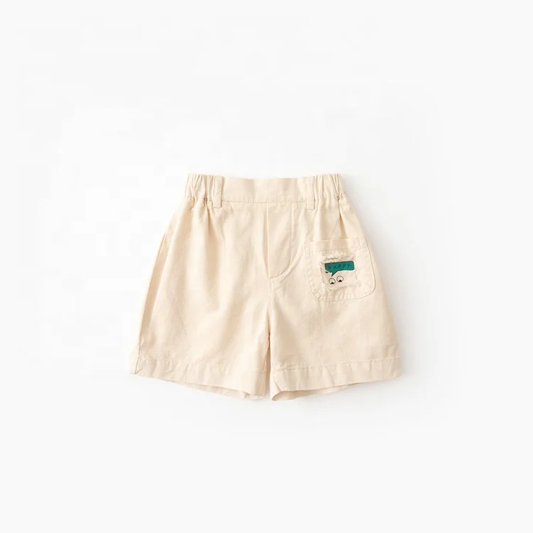 wholesale summer 2 3 4 5 6 7 Years Cotton polyester fiber spandex woven Pocket printed  Soft jeans shorts for boy kids wear