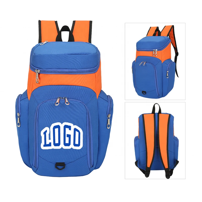 Wholesale Large Capacity Gym Team Backpack Custom Logo Pattern Basketball Bag Men Sport Football Basketball Backpack Low MOQ