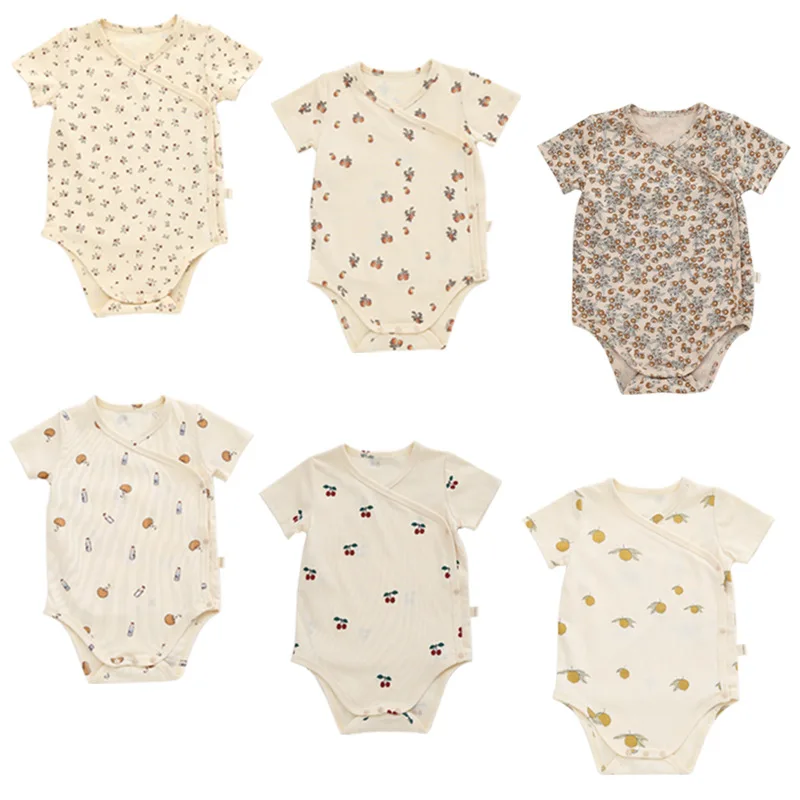 Infant short-sleeved jumpsuit new boys and girls summer dress triangle jumpsuit