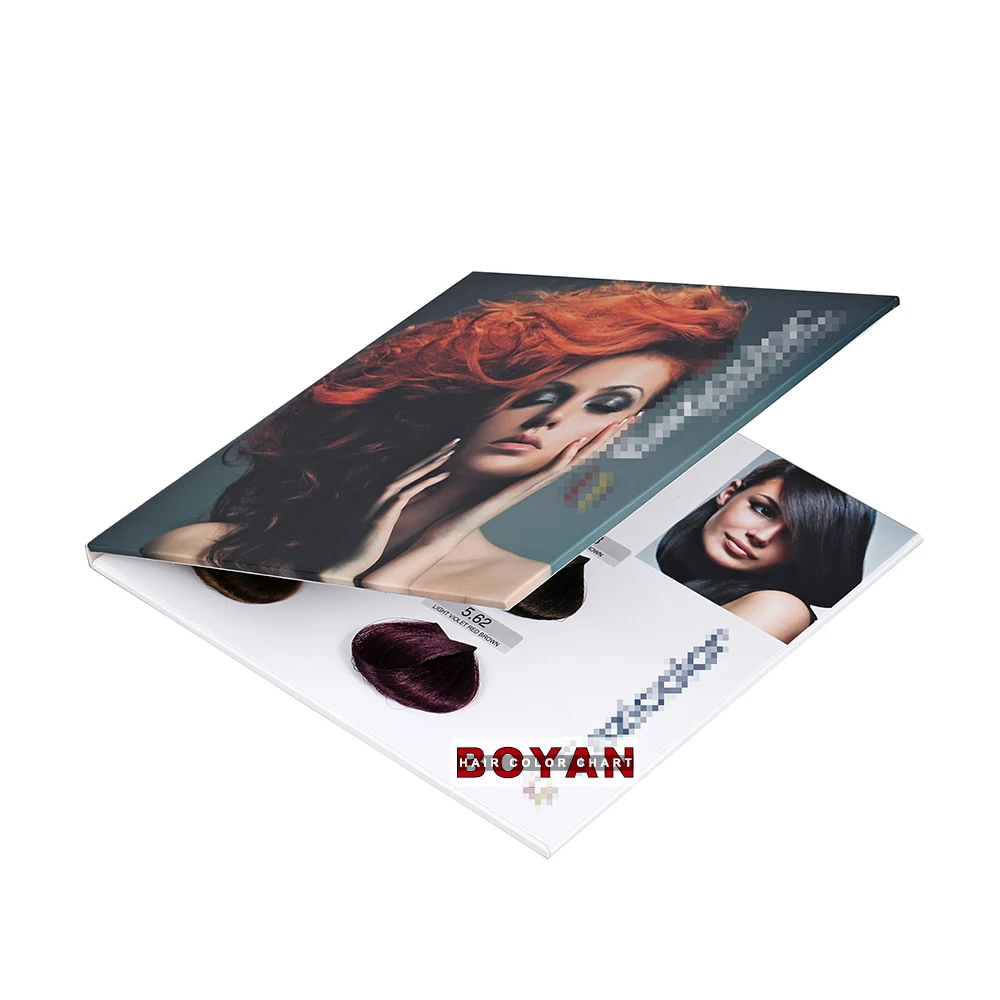 Color choice 2-page hair dye color swatch chart for hair cream
