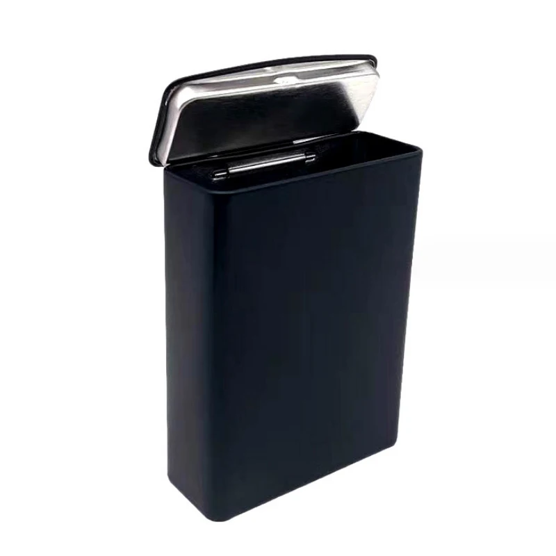 Black rectangle pencil metal box factory wholesale stationery box playing cards tin box in stock