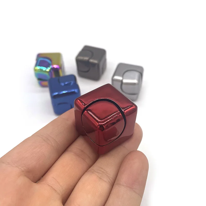 Colourful Rainbow Metal Alloy Hand Fidget Spinner Toys Hobbies Kids Fidget Spinner Toy Cube