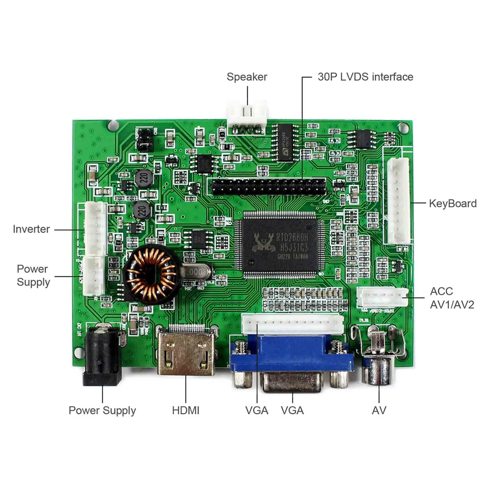  Плата ЖК-контроллера с аудио 7 дюймов 1280x800 N070ICG LD1 ЖК-панель емкостный сенсорный