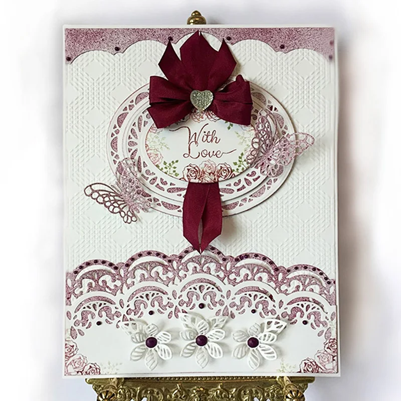 Flower Leaves Pattern Die Cuts Metal Cutting Dies Scrapbooking Wedding Invitation Card Making Embossing Stencil