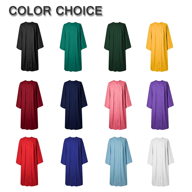 Custom Cheap White Matte Graduation Gown for Sale