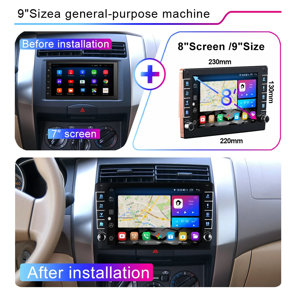 LEHX 8 дюймов ядер 4G IPS DSP 2Din Android Auto Carplay Универсальная автомобильная радио мультимедийная GPS навигация с кнопкой