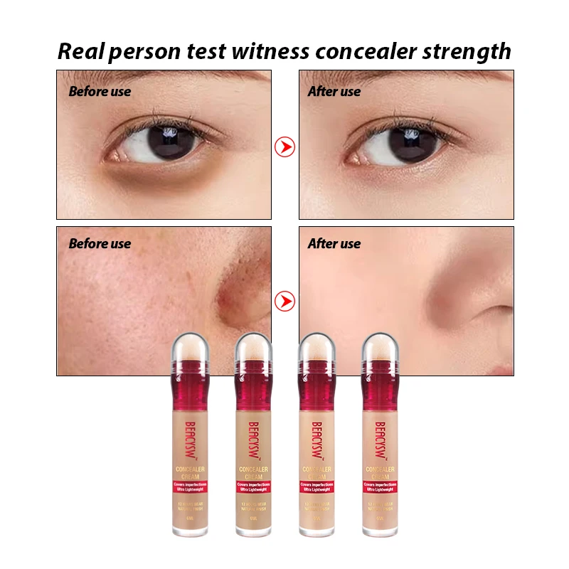 high quality wholesale makeup waterproof eraser eye full coverage liquid concealer full coverage cream foundation concealer