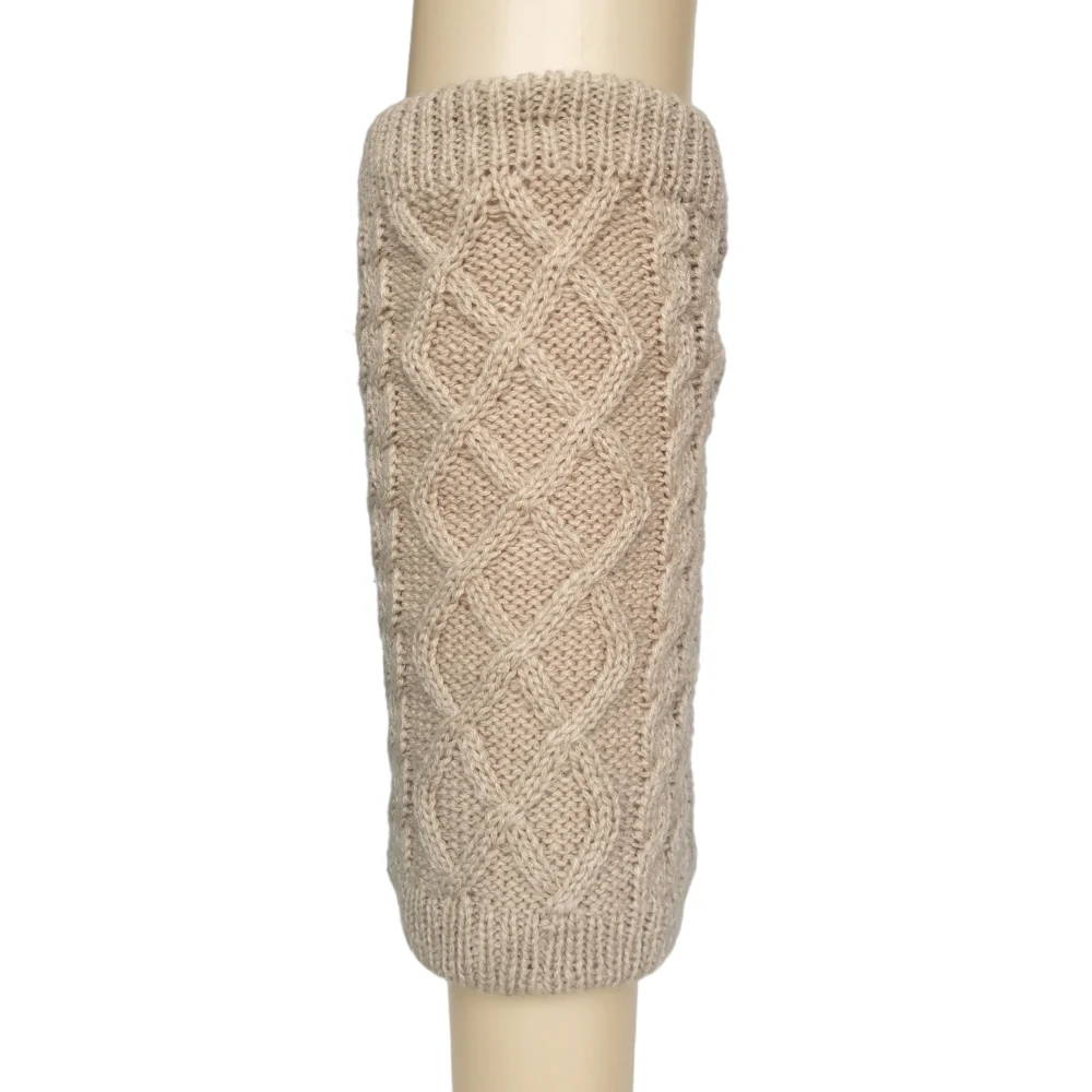 
Customized Fur Leg Warmer Women Solid Color Knit Socks Boot Cuff With Wholesale Price 