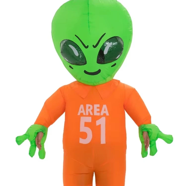 Alien ET Costume Onesie Party Funny stage show UFO Alien Halloween Costume