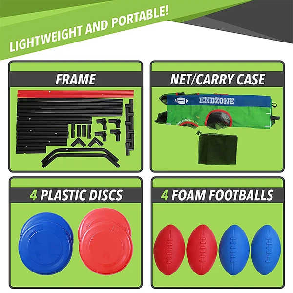 2-in-1 football disc toss backyard lawn game, flying disc game, Rugby Ball Toys throwing toss game set