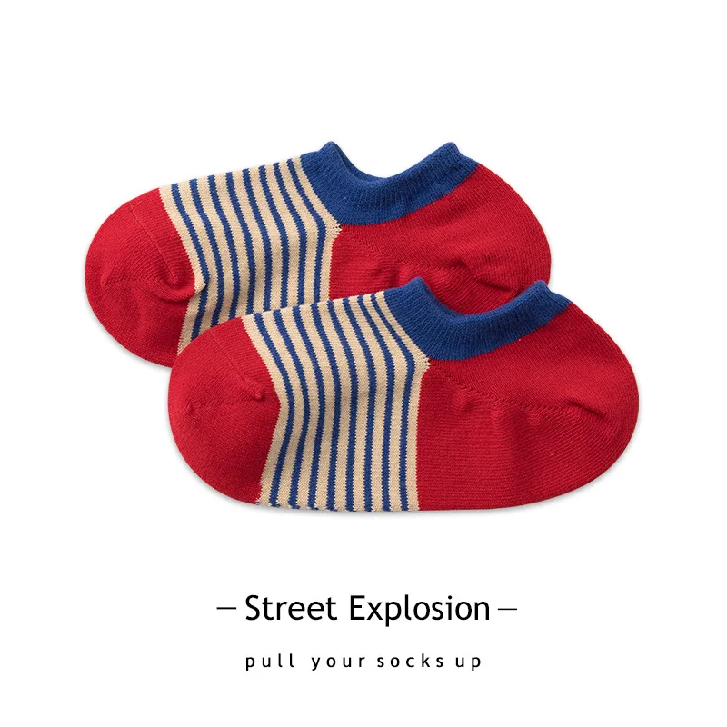 Summer Trend Invisible Shallow Mouth Boat Socks Cartoon Shark Cotton Socks Non-slip Low Top Boat Socks