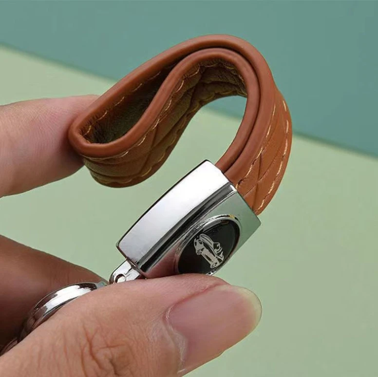 Leather Carabiner Keychain with Belt Loop Clip USB Flash Drive Lanyard Key Holder Promotional Gift for Men and Women