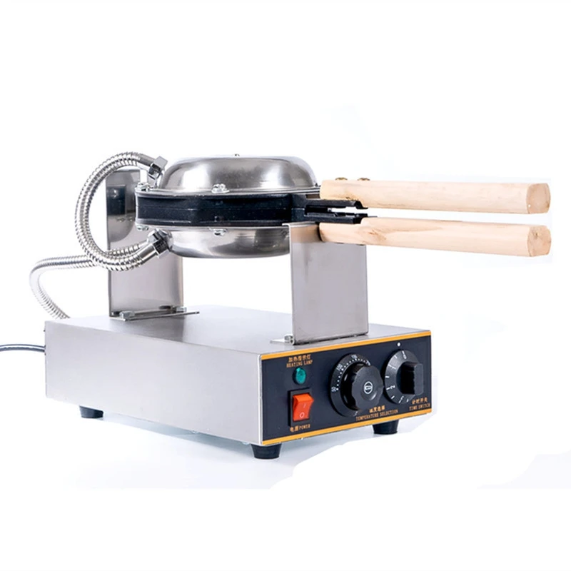 
220V/110V Commercial Bubble Waffle Maker Electric Chinese Eggettes Puff Cake Waffle Maker Custom Plate Iron Bowl 