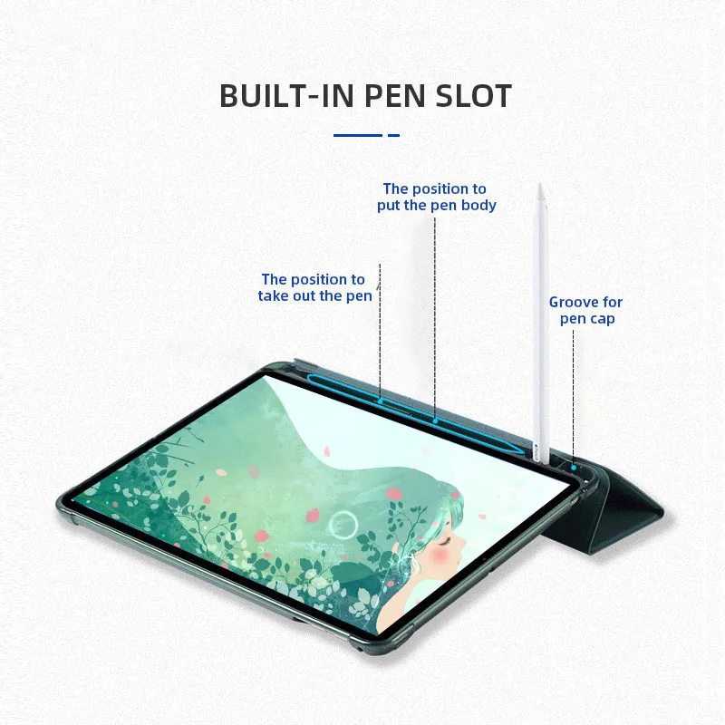 Trifold PU Leather Tablet Case Shockproof Folding Tab Cover For iPad Case Air 4/iPad Air 5 case 10.9 inch