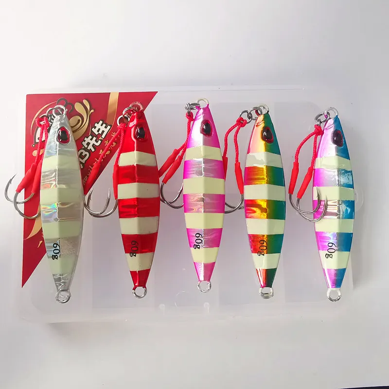 Factory wholesale bass fishing 40g metal lure jig slow pitch jigging saltwater fishing lures