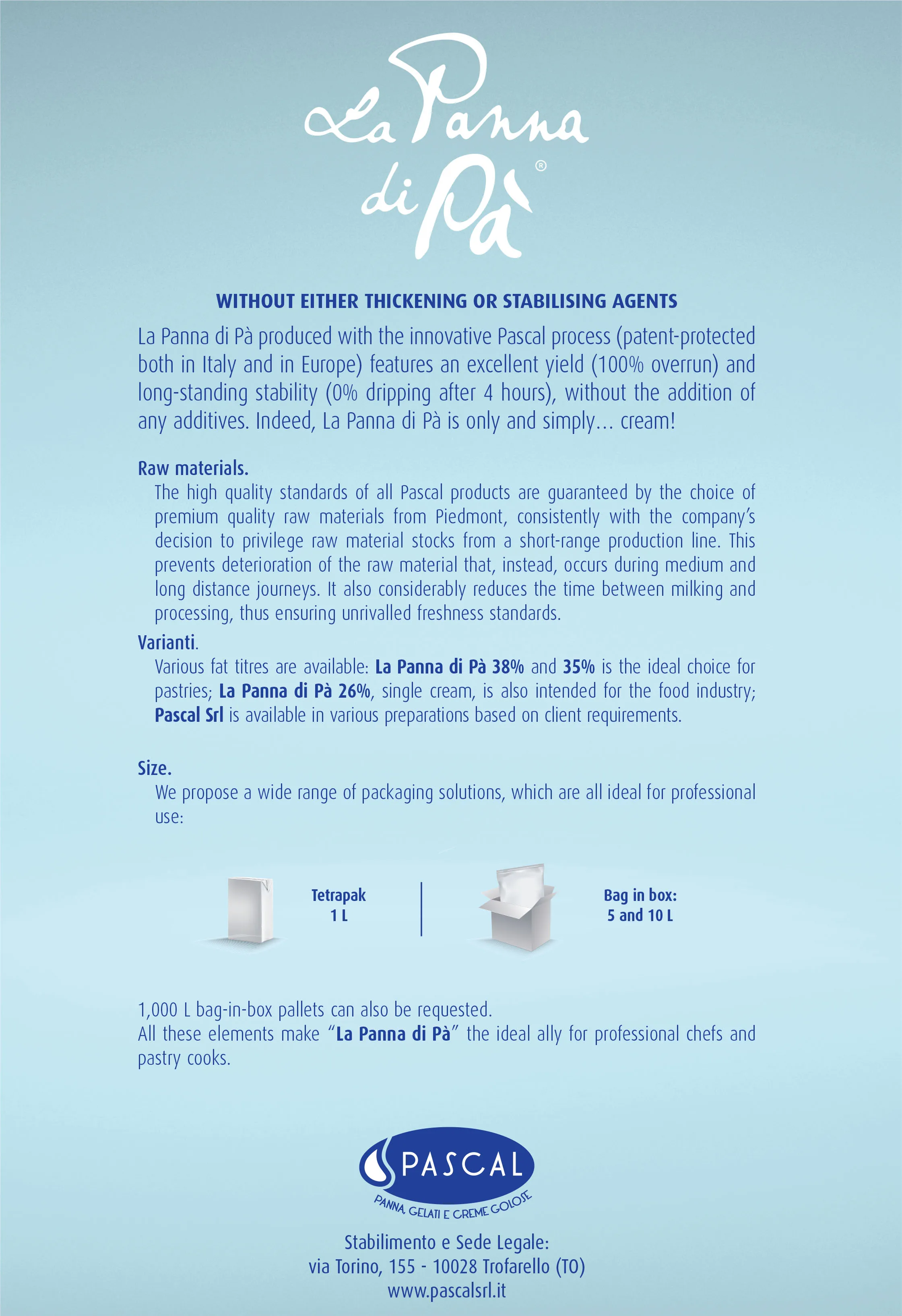 Высококачественный итальянский кулинарный Крем La panna di Pa 21% жирный белый жирный кирпич 1Л для HORECA и магазина