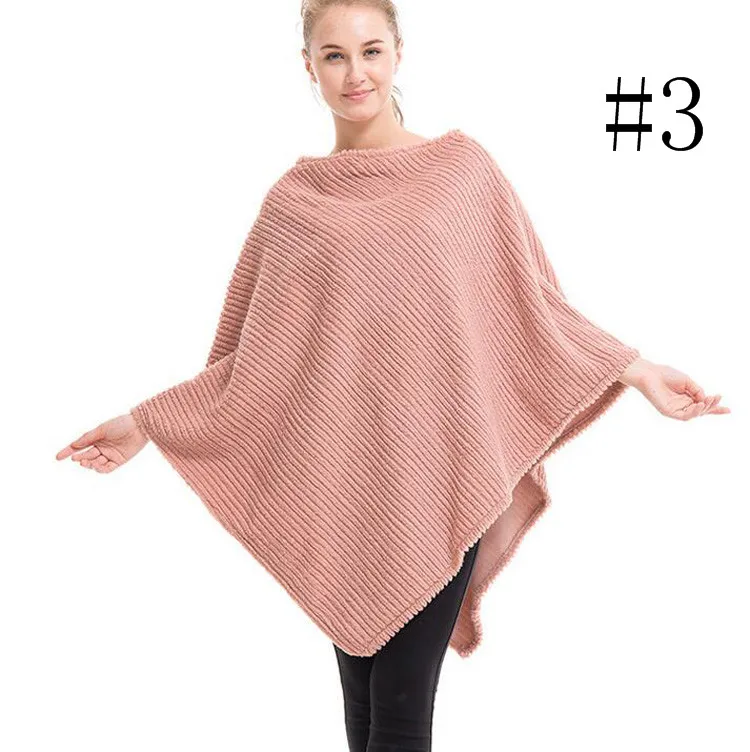 Fashion faux fur furry beach coat stripes winter poncho for women