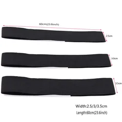 Customized Your Own Logo Or Name Adjustable Edge Elastic Band For Wigs Frontal Wrap Headband Black 2.5 3 3.5Cm Hair Accessories