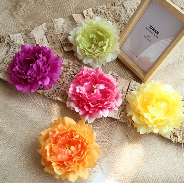 R-1001 Wholesale Artificial Flower Large Peony Heads For Wedding Decoration
