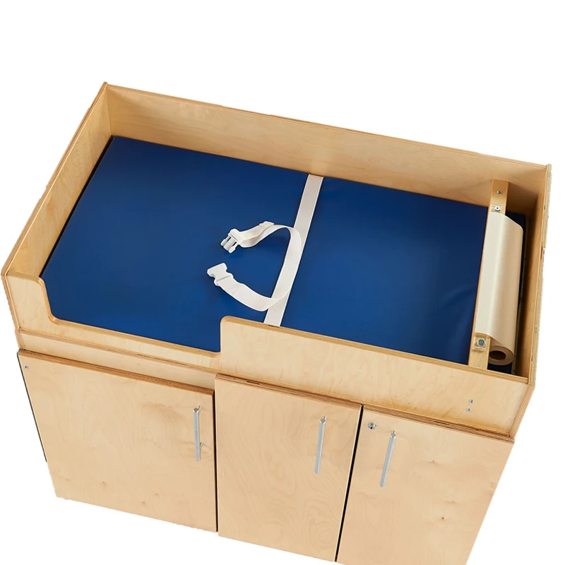 Baby Changing Bag Table With Cabinet Wooden Newborn Baby Nursing Furniture Diaper Changing Table For Montessori Daycare