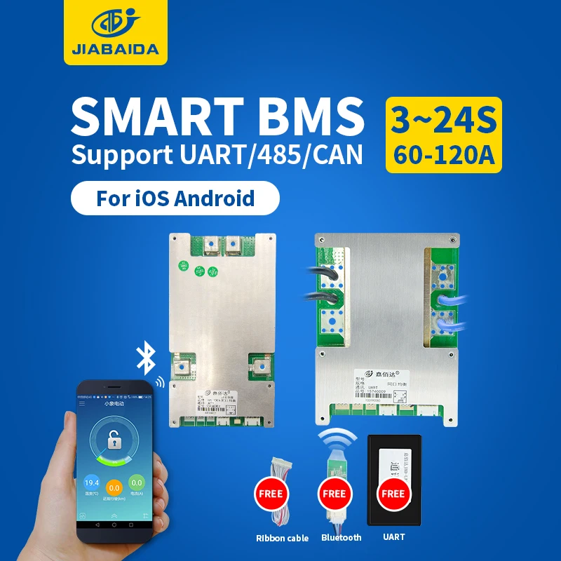 12 В/24 В/36 В/48 В/60 в/72 В/96 в BMS 3S-32S Smart Bms 20A/40A/60A/100A/150A/200A/система управления