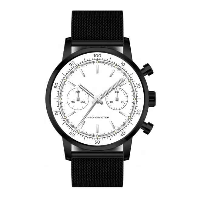 Japan movt quartz watch water resistant stainless steel back with OS11 VK64 movement watches