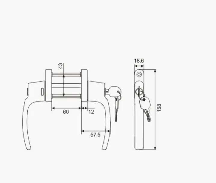 High Quality Yaer Window Handle And  Upvc Awning Window Handles With Keys