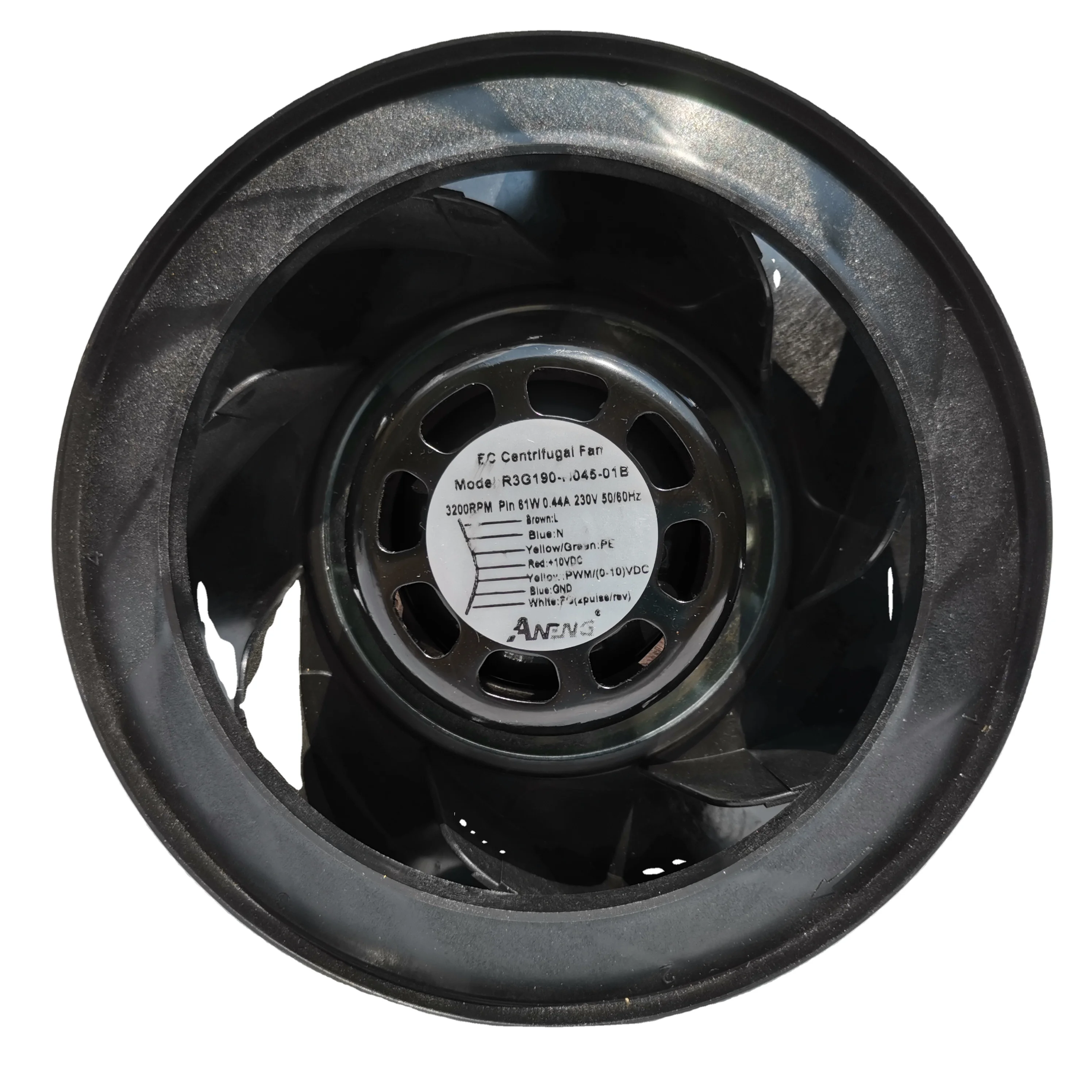 Ec Centrifugal Fan Replacement Ac 190mm Fan Brushless External Rotor Motor 2nd Generation Energy Saving 190mm 0-10v/pwm 2 Years