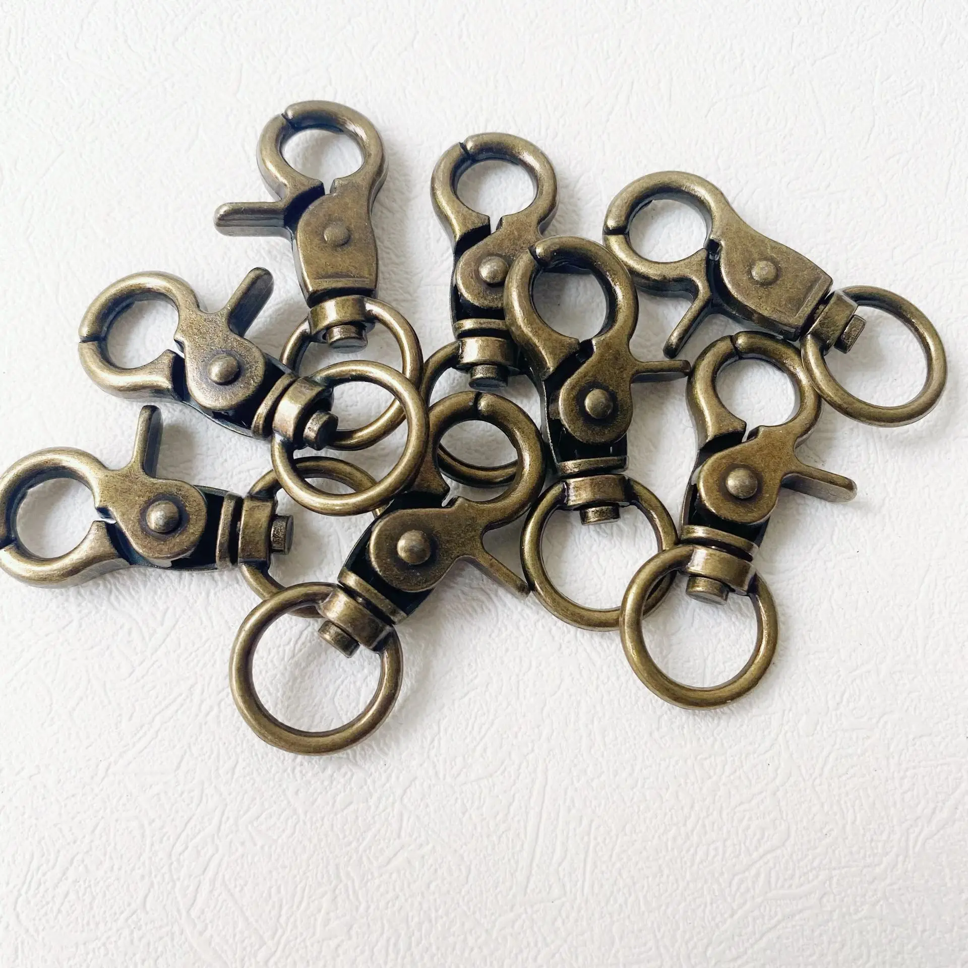 Meetee H4-1 10mm DIY Hardware Accessories Bags Purse Handbag Strap KeyChain Buckles Alloy Swivel Lobster Clasp Snap Hooks Buckle