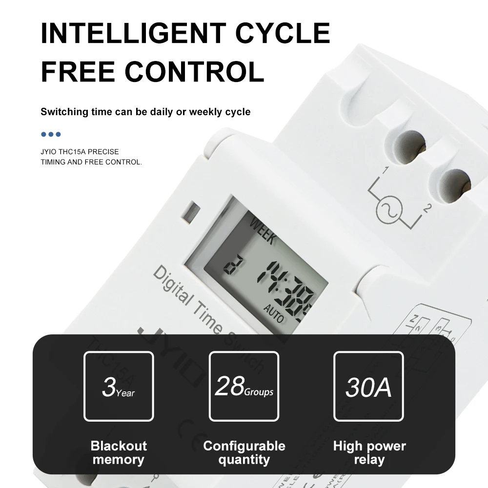 THC15A rail type time control switch 220V automatic power off timer AHC15A timing switch Time switch