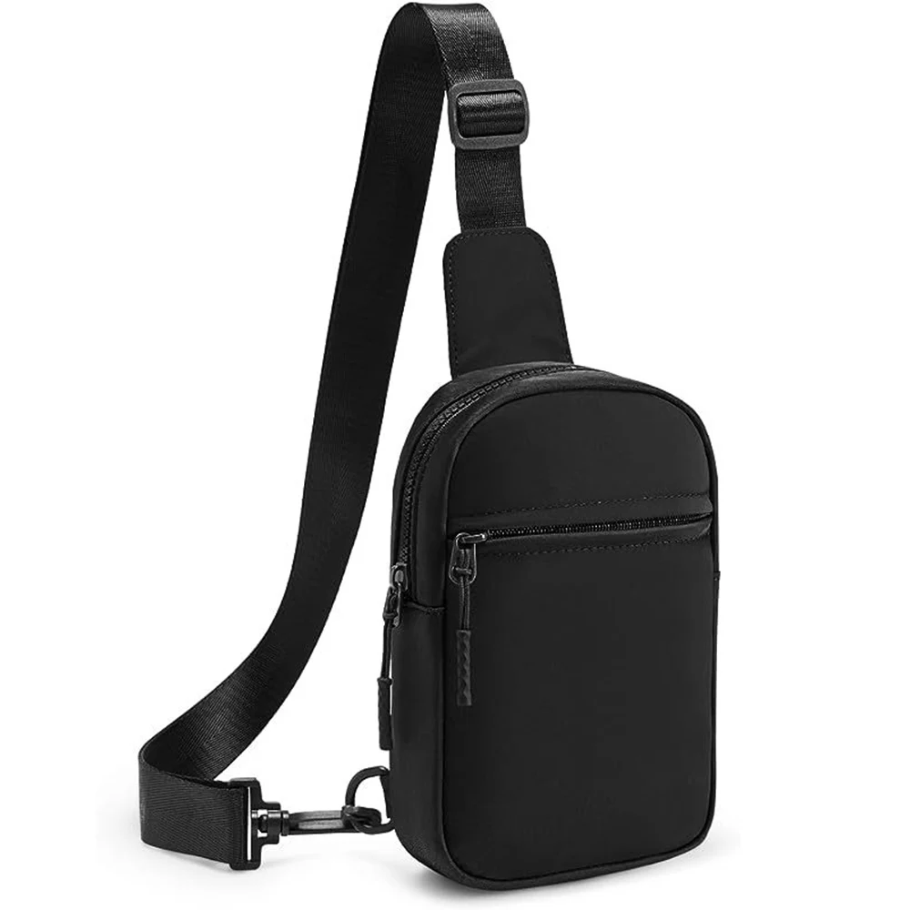 Trendy Mini Crossbody Sling Bag with Extended Strap Lightweight Chest Bag for Women and Men for Outdoor Use Messenger Style