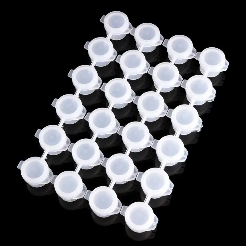 Bview Art 3ml*6 Reusable Mini Art Empty Paint Pots Paint Strips for Acrylic Paint
