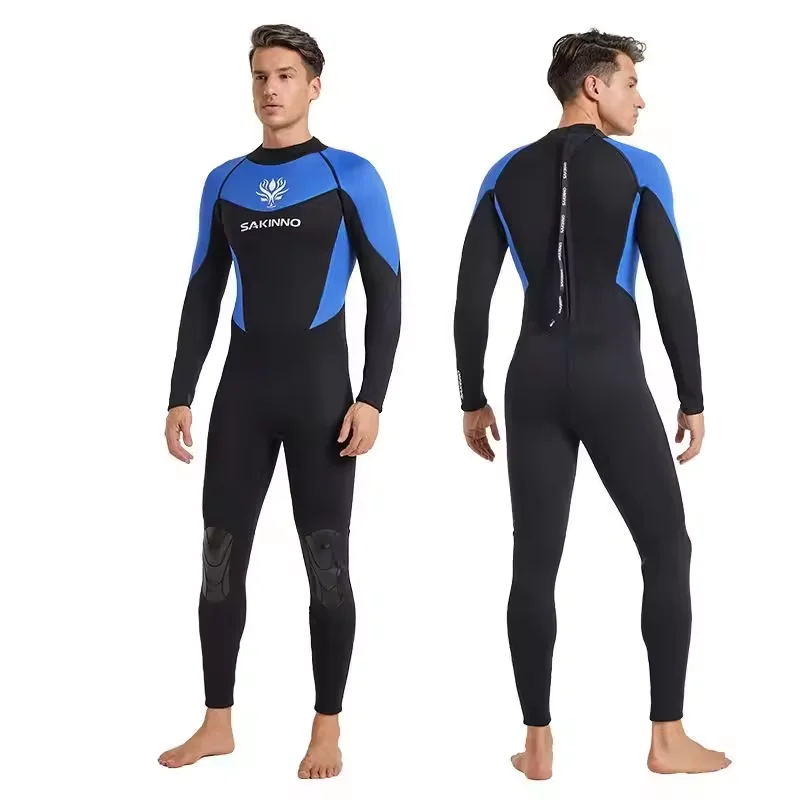 Custom Logo One Piece Neoprene 2mm 3mm Diving Suit Men Front Zip Surfing Wetsuit