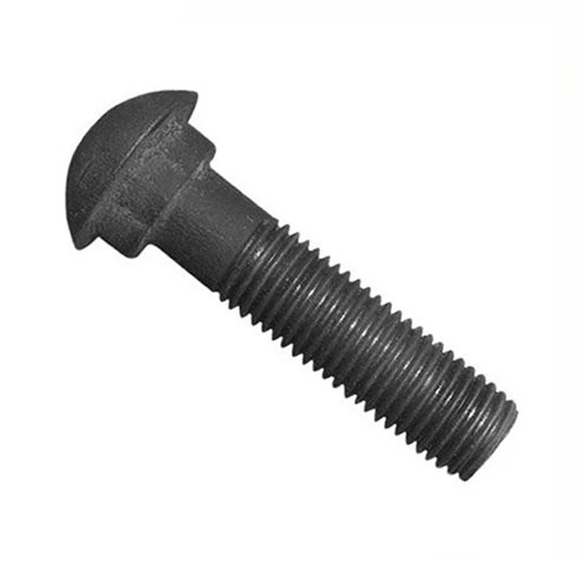 High strength grade 8.8 black galvanized track splint bolt and nuts HDG round head oval neck bolts for grooved pipe fittings