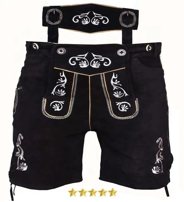 
German Bavarian Oktoberfest Men Lederhosen Short 