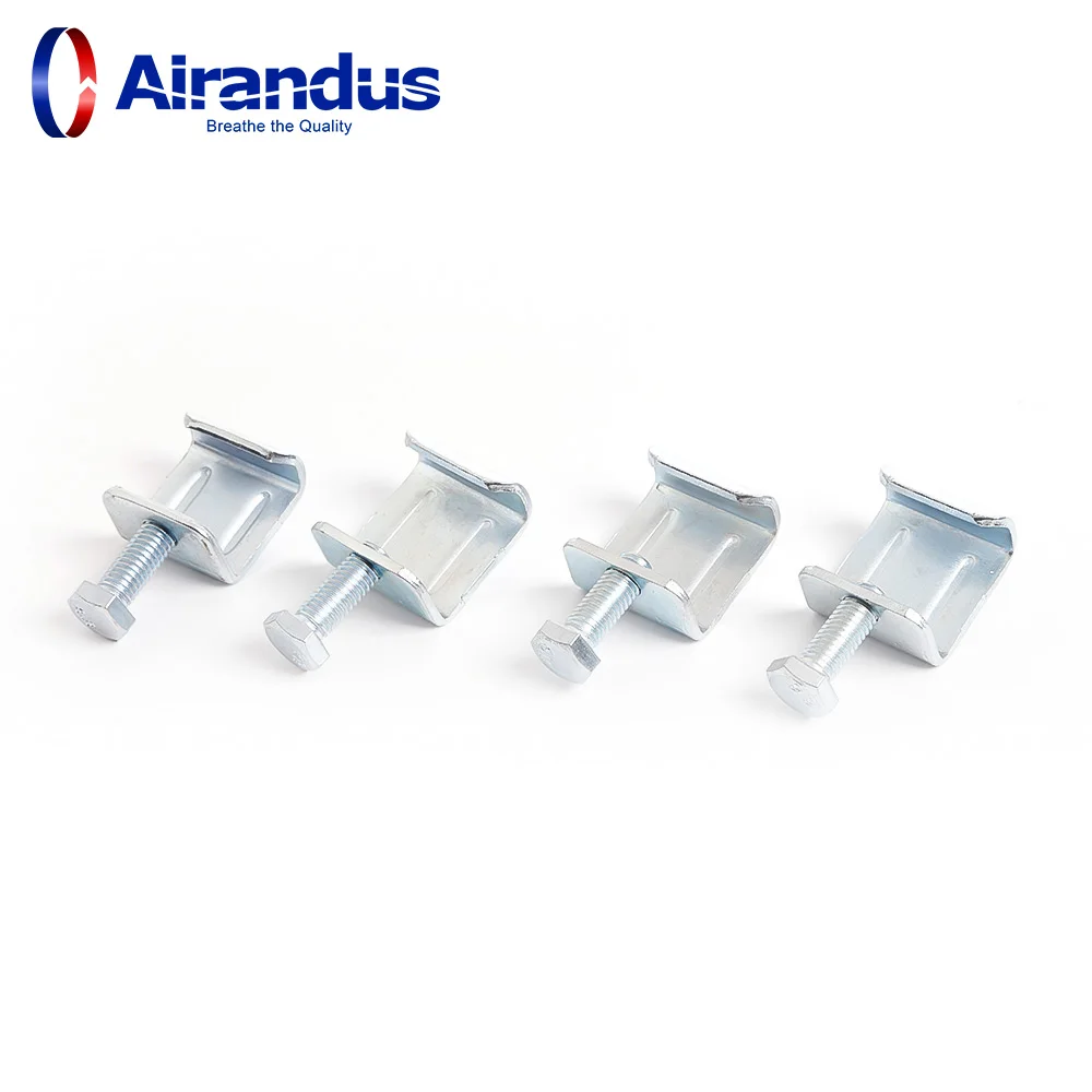 Канальные фитинги GCP, универсальный фланцевый зажим, болт, гальванизированный стальной канальный зажим, стальные оцинкованные Трубопроводные фланцевые зажимы