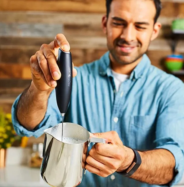 Milk Frother Handheld for Coffee {Foam Maker} Electric Whisk Drink Mixer