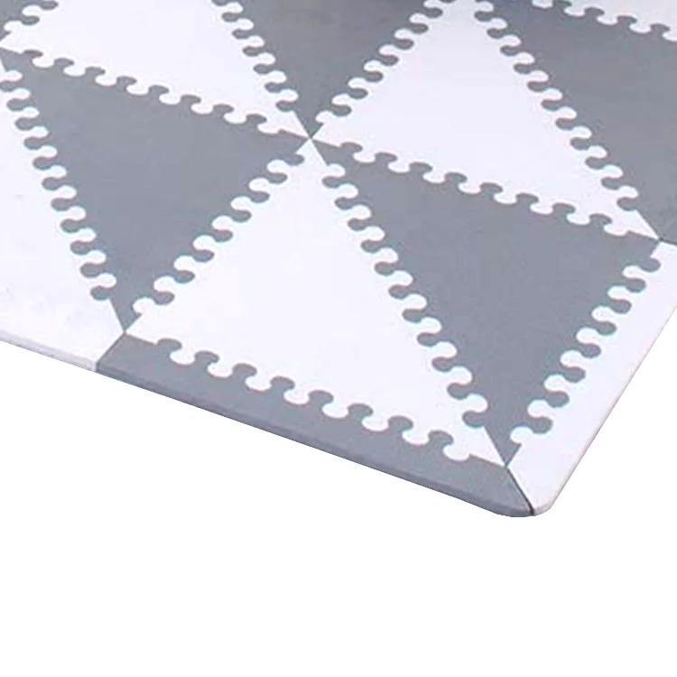 factory manufacturer high quality healthy colorful kids fitness triangle pattern foam floor eva mats for living room office