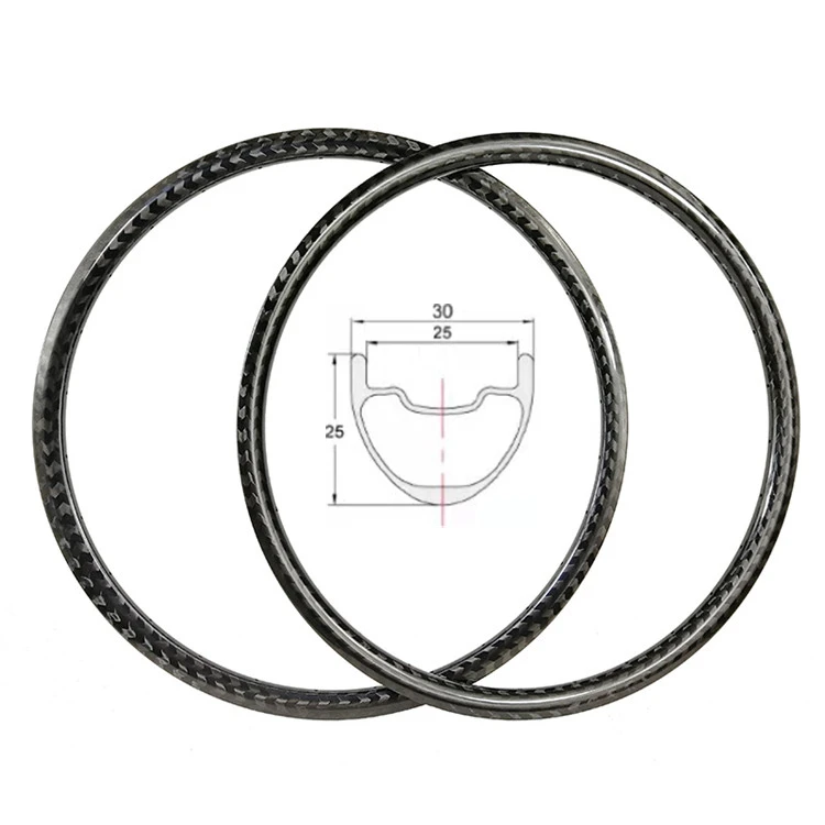 carbon rim 30mm width 25mm depth DISC brake 29er Carbon asymmetric Mountain Bicycle MTB Rims