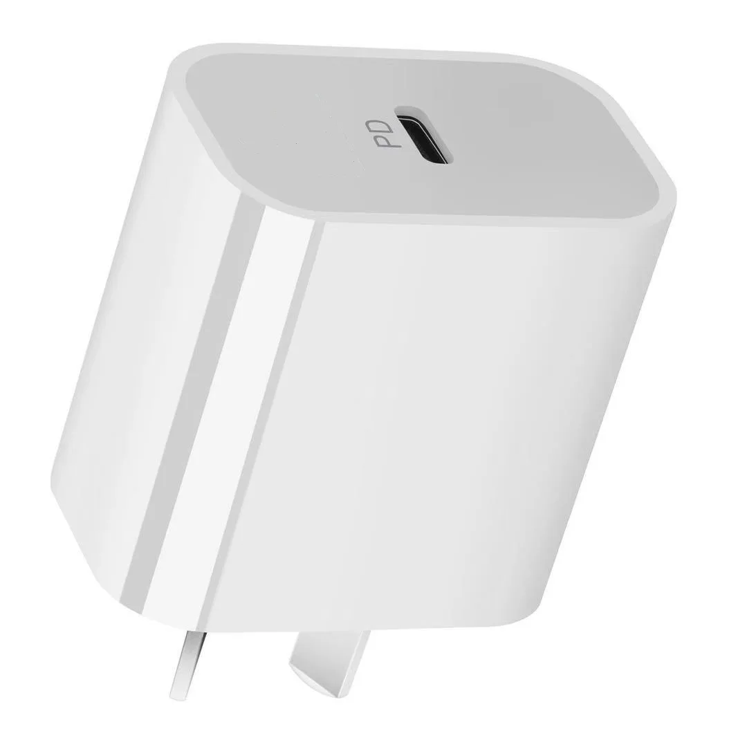 ETL FCC CE Dual Ports LED Light  PD 18W 20W USB C Port Type C PD20W Cell Phone Fast Charger 5V 3A AC Power Adapter