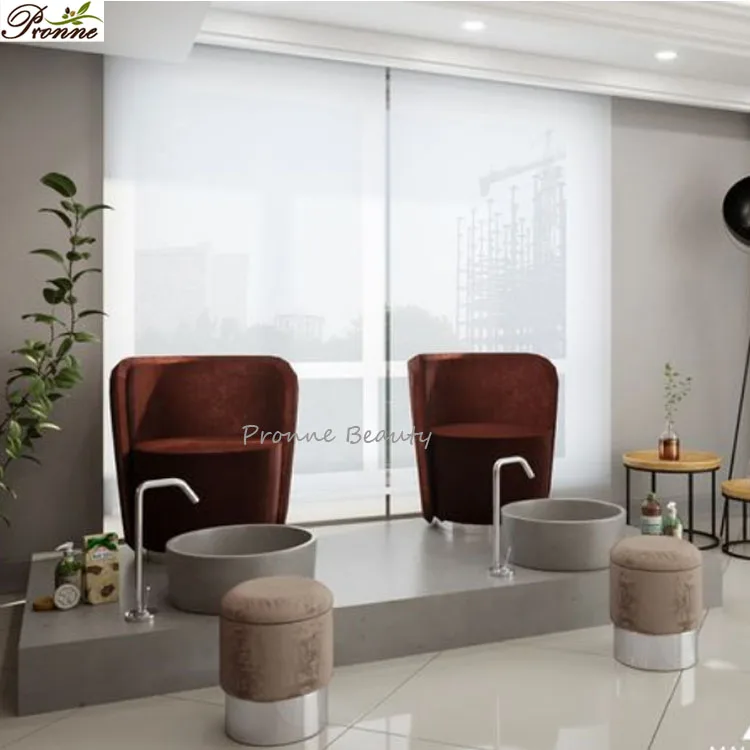 Pronne Beauty Nail Supplier Spa Queen Portable Pedicure Chair Foot Spa for Nail Salon Furniture