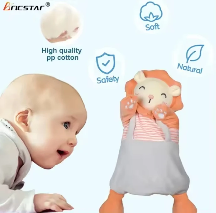 Bricstar High quality Hand Puppet Baby Soothing Toy baby animal hand puppet toy
