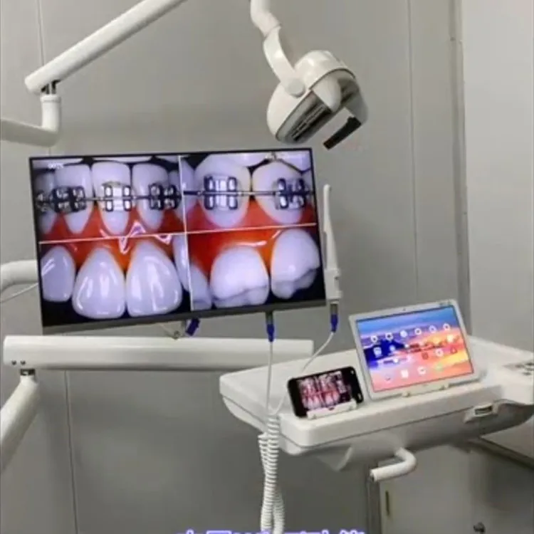 HOT SALES Dental Touch screen High Definition Lenses and Cold Light LED Intraoral Camera with  21.5 inch LCD