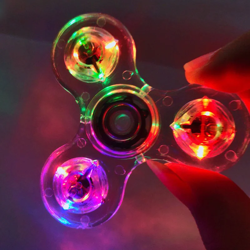 AF Custom Logo Anti Stress High Quality Led Light Hand Spinner Fidget Toys Led Fidget Spinner Led Light-Up Toys Fidget Spinners