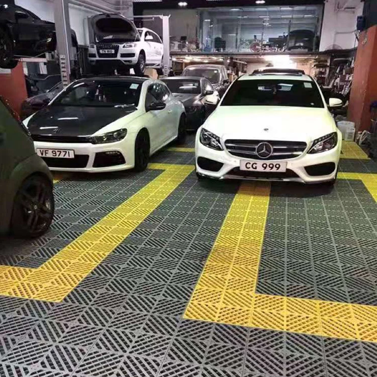 Non Slip Garage parking lots Plastic Floor Tiles