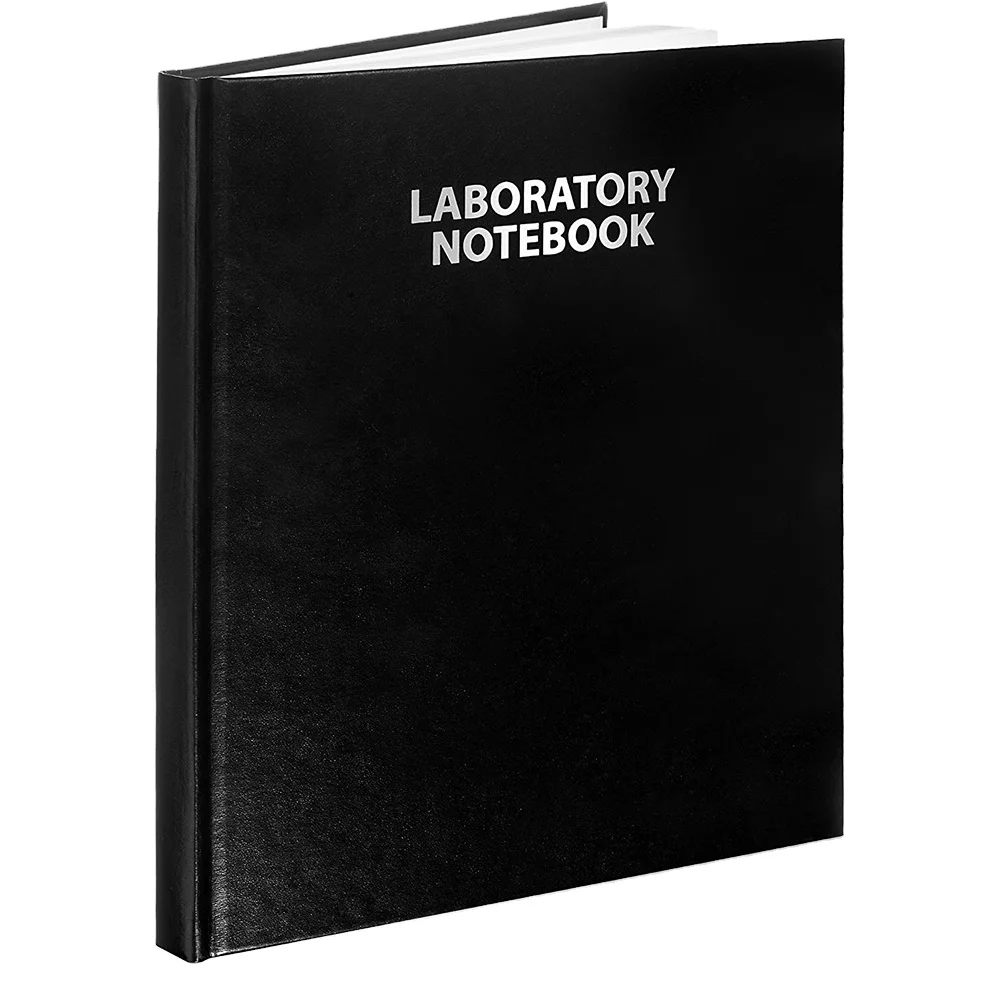 A5 Black Hard Cover Thick 96 Pages Scientific Notebook Company, Laboratory Notebook