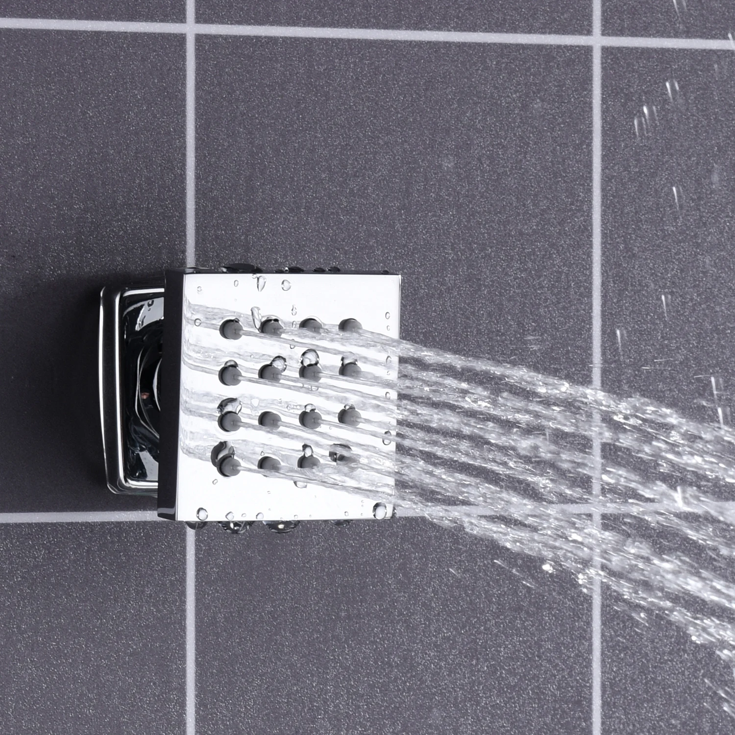 6 FUNCTIONS LED SHOWER FAUCETS SET RAIN WATERFALL MIST HIGH FLOW THERMOSTATIC MIXING VALVE BODY JETS MASSAGE 2 INCH