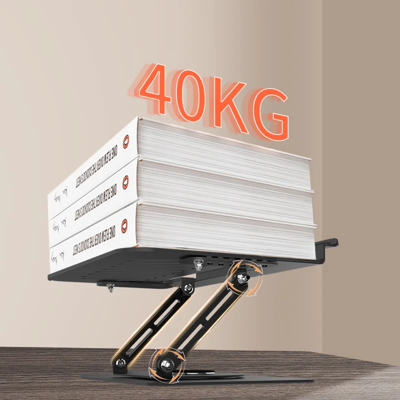 Wholesale Factory Price Foldable Reading Book Holder Adjustable 360 Rotating Base Portable Metal Book Stand