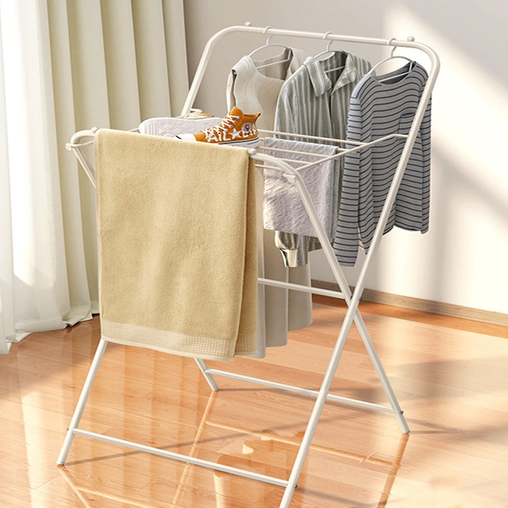 Large Capacity Convenient Folding Height Adjustable Clothes Air Drying Rack Dryer For Clothes